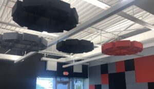 Acoustic Sound Reducing Wall Panels and Ceiling Sound Clouds